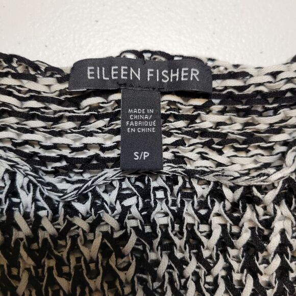 Eileen Fisher Organic Cotton Blend Scoop Neck Loose Knit Sweater Women's Small - Picture 5 of 9
